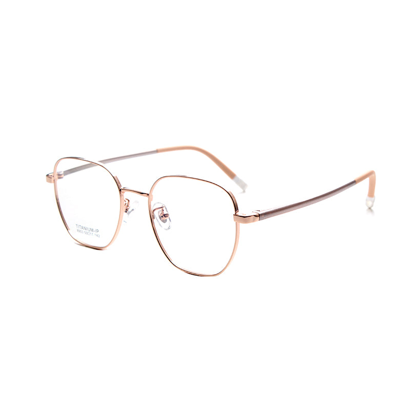 MCROONS kids geometric eyeglasses with oversized clear lenses in black, silver, rose gold, and pink frames for boys and girls