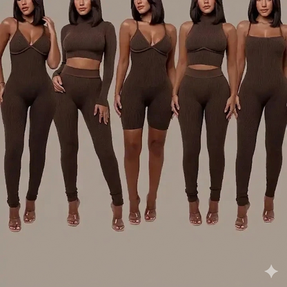 Women's Crop Top and Leggings Training Set