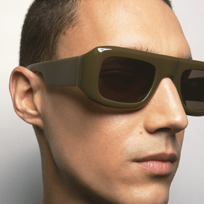 MCROONS Vintage Rectangle Acetate Sunglasses — Polarised TAC, Unisex
