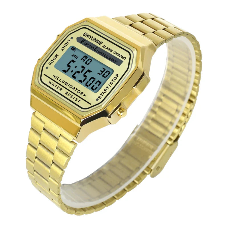 MCROONS luminous digital watch close-up