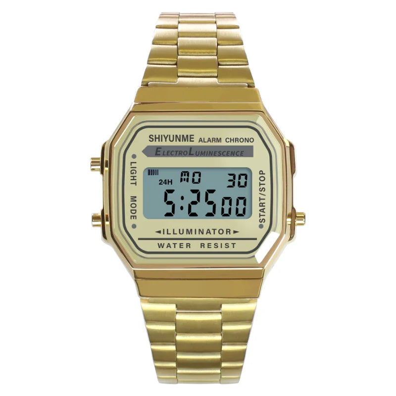 MCROONS men's digital watch strap detail