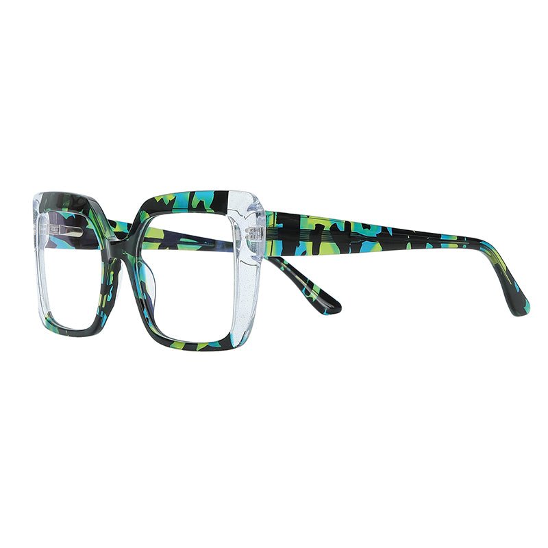 MCROONS Square Cat-Eye Glasses frame detail