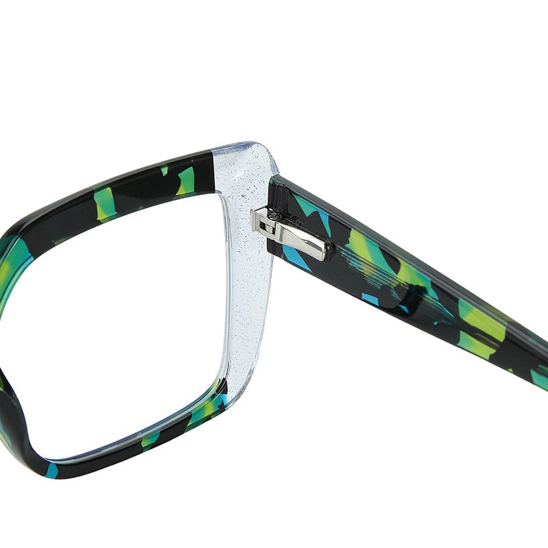 MCROONS Square Cat-Eye Glasses temple detail