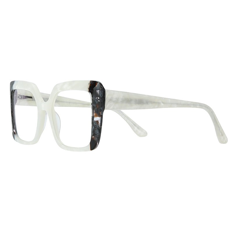 MCROONS Square Cat-Eye Glasses acetate frame view