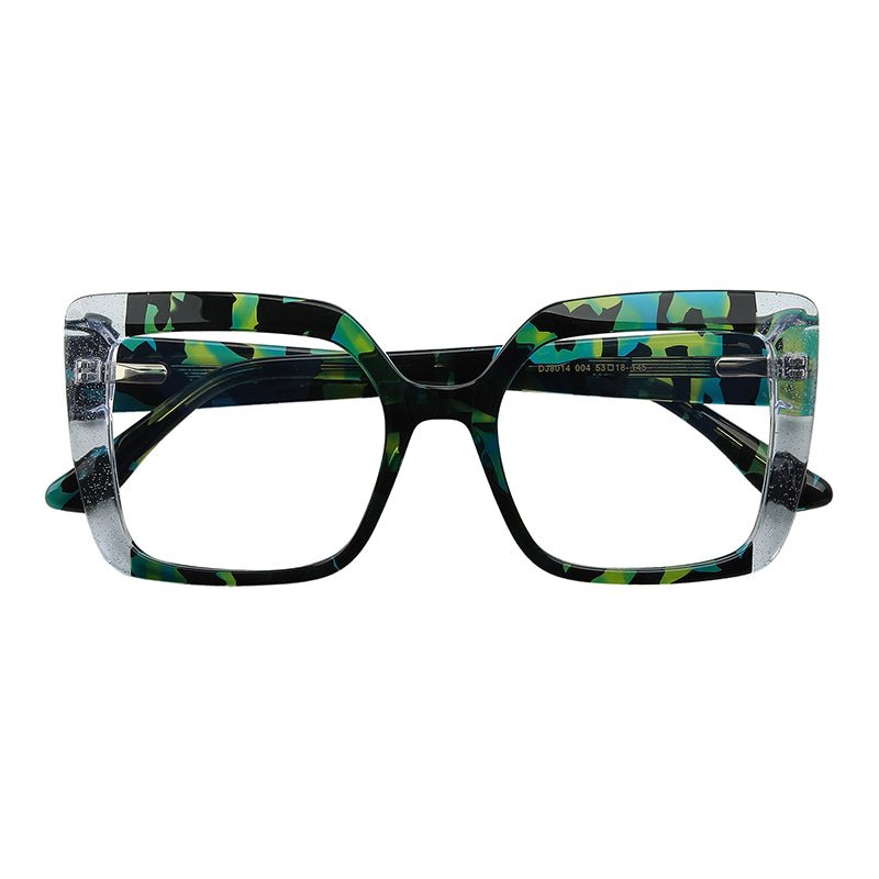 MCROONS Square Cat-Eye Glasses tortoiseshell acetate frames