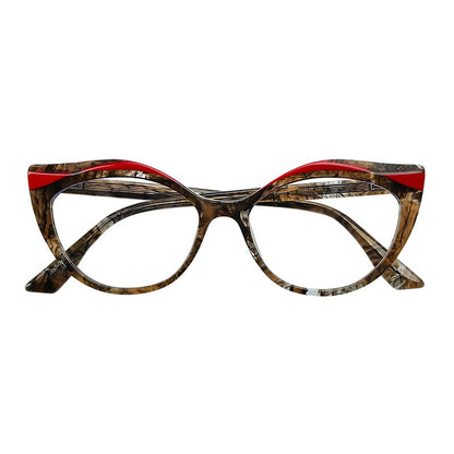 MCROONS Burgundy Cat-Eye Glasses stylish product image