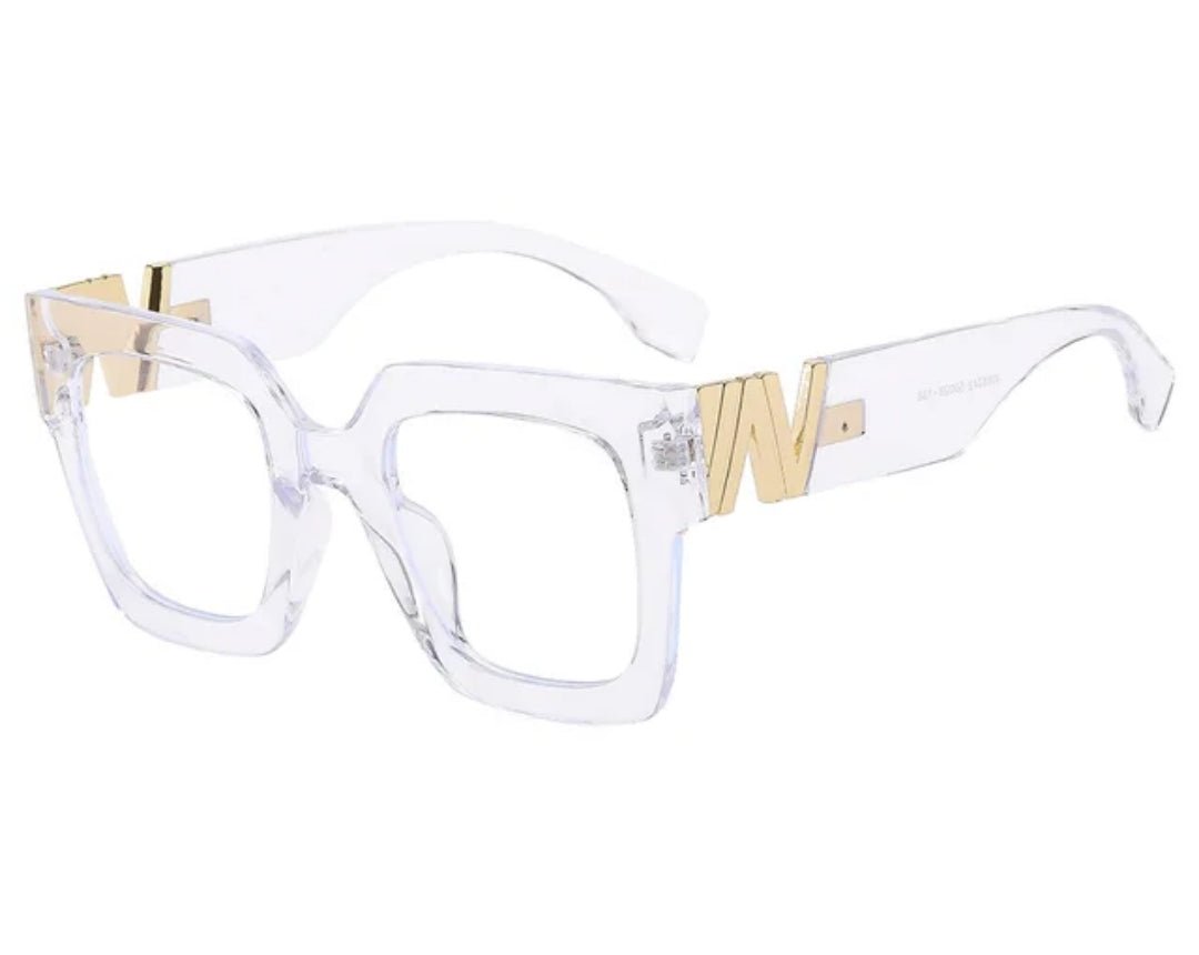 MCROONS oval glasses black frame detail