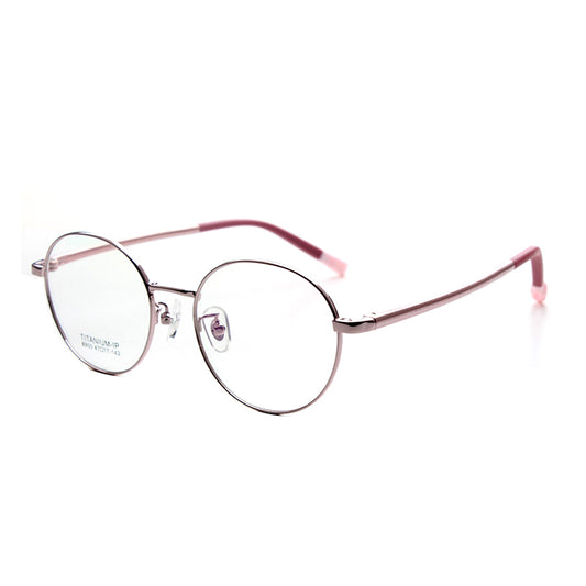 MCROONS Kids Rose Gold Round Glasses — Timeless Delicate Frames | Boys and Girls | Silver, Rose Gold, Pink and Cyan
