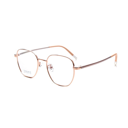 MCROONS Kids Silver Geometric Glasses — Black Temple Modern Stainless Frames | Boys and Girls | Silver, Rose Gold, Pink and Black