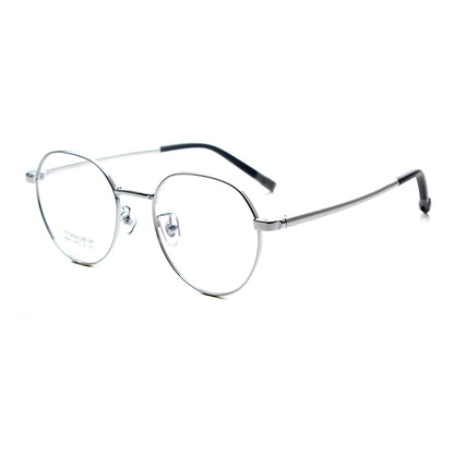 Kids' MCROONS geometric eyeglasses in silver, rose gold, pink, black, and cyan with stylish frame designs for boys and girls.