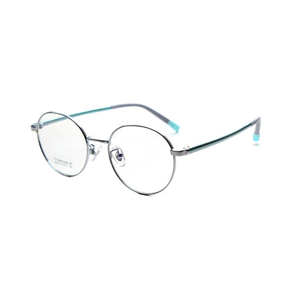 MCROONS Kids Rose Gold Round Glasses — Timeless Delicate Frames | Boys and Girls | Silver, Rose Gold, Pink and Cyan