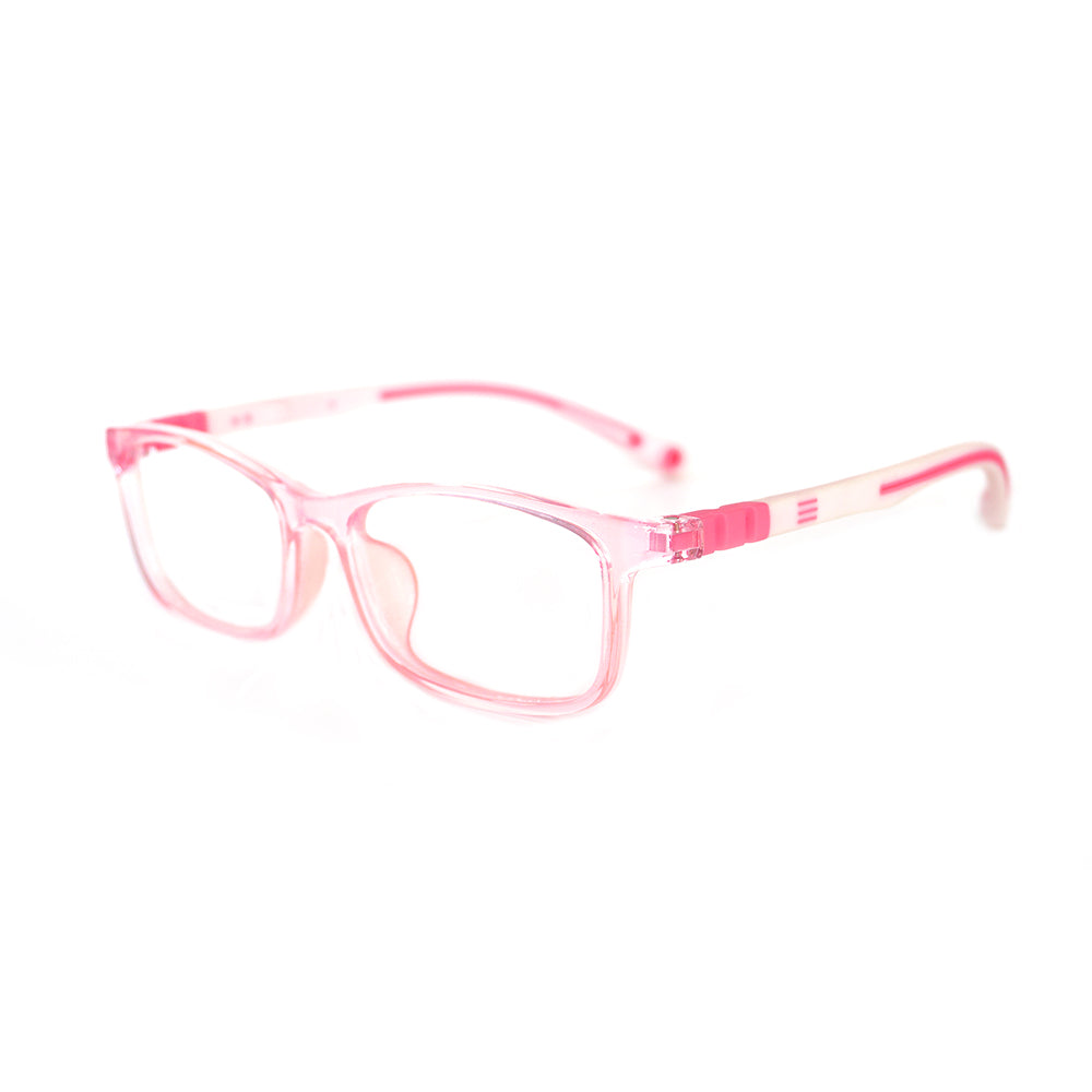 MCROONS kids light purple silicone rectangle eyeglasses for boys and girls, comfortable and whimsical eyewear for children