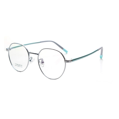 MCROONS kids black round eyeglasses with retro red accents, featuring a sleek frame and stylish design for young wearers.