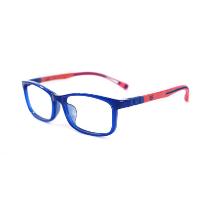 Light purple MCROONS kids' silicone rectangular eyeglasses with comfortable fit, suitable for boys and girls.